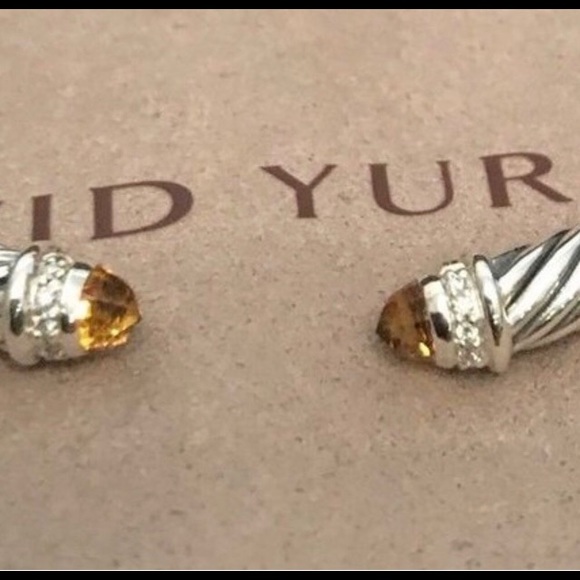 David Yurman Citrine and Diamond Cable 5mm - Picture 3 of 3